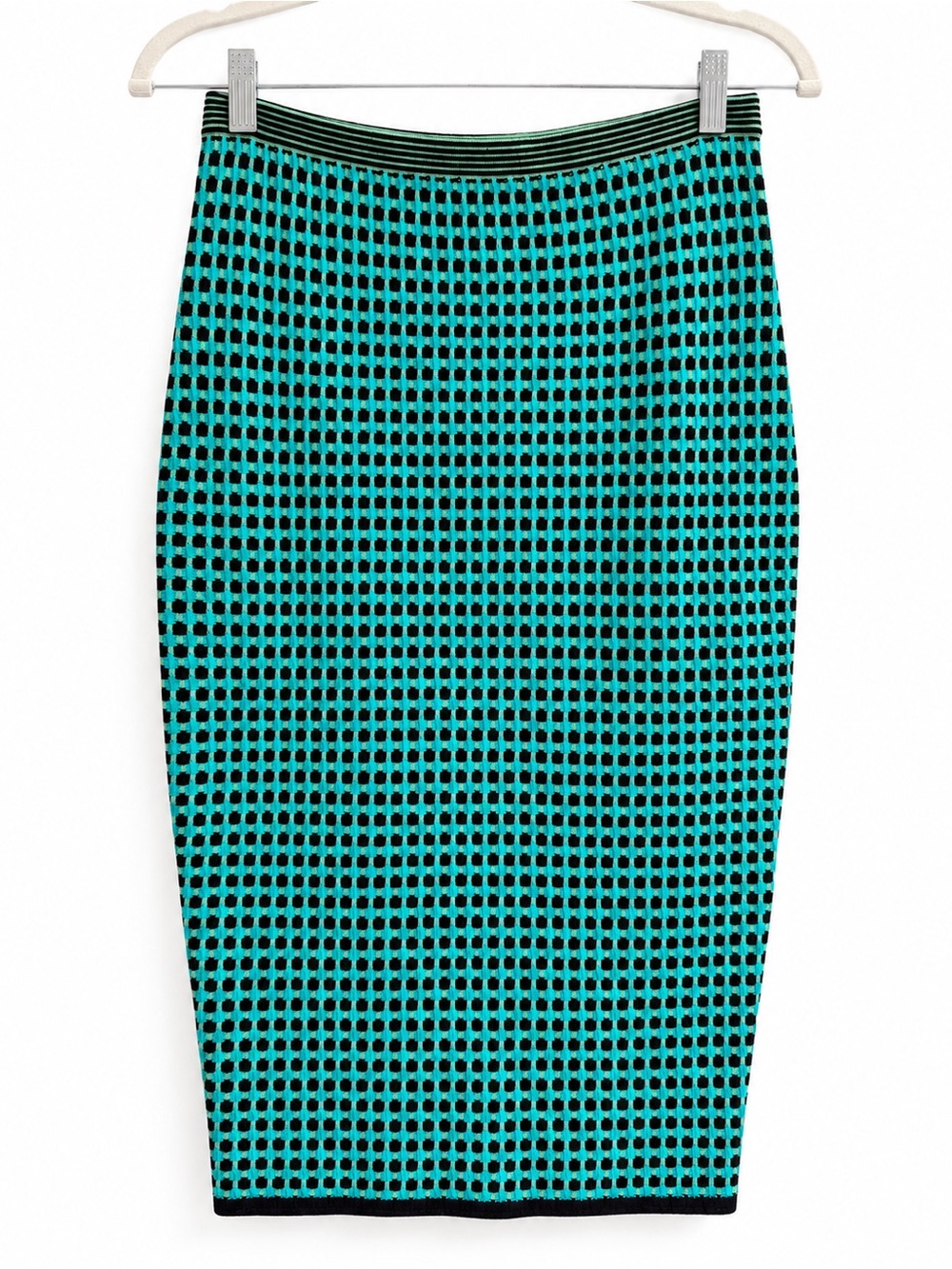 Diane von Furstenberg DVF Geometric Knit Pencil Skirt Size S